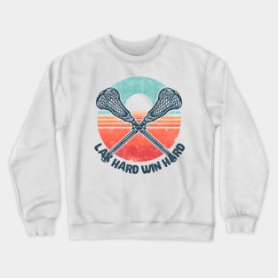 Vintage sunset lacrosse Crewneck Sweatshirt